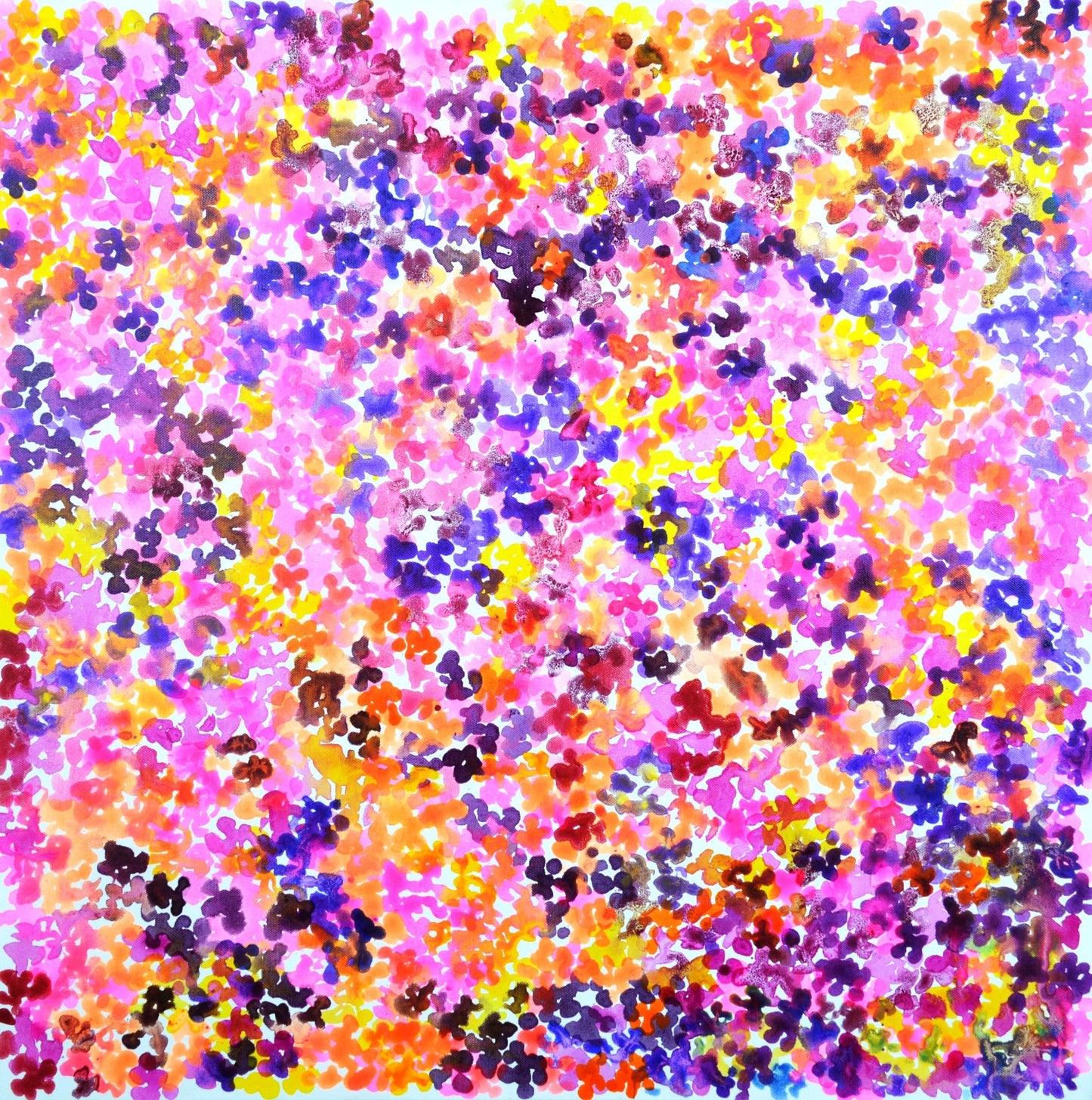 Awakening Bloom Abstract Painting 80cm x 80cm - EAST HONEY AND HERB ENTERPRISE