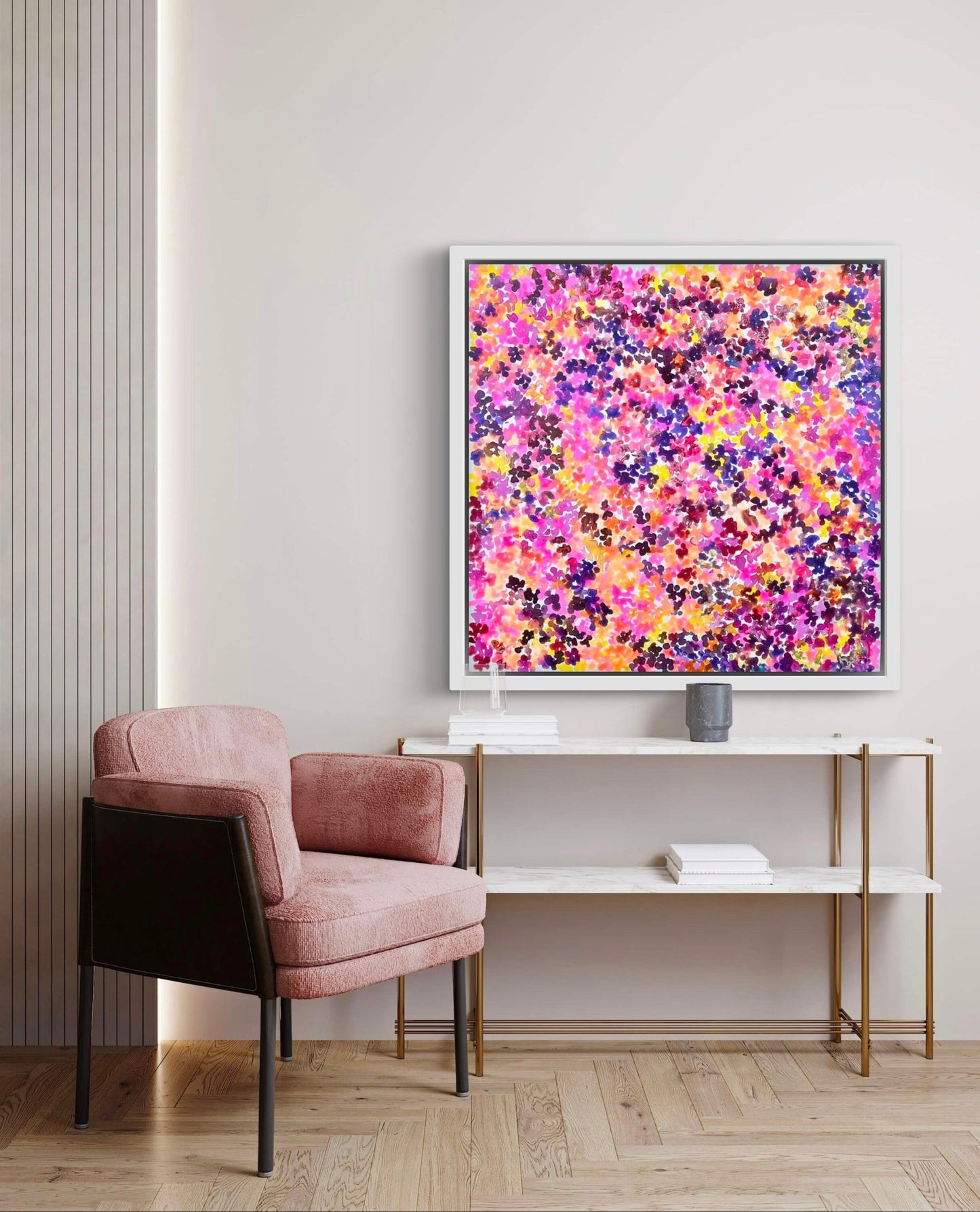 Awakening Bloom Abstract Painting 80cm x 80cm - EAST HONEY AND HERB ENTERPRISE