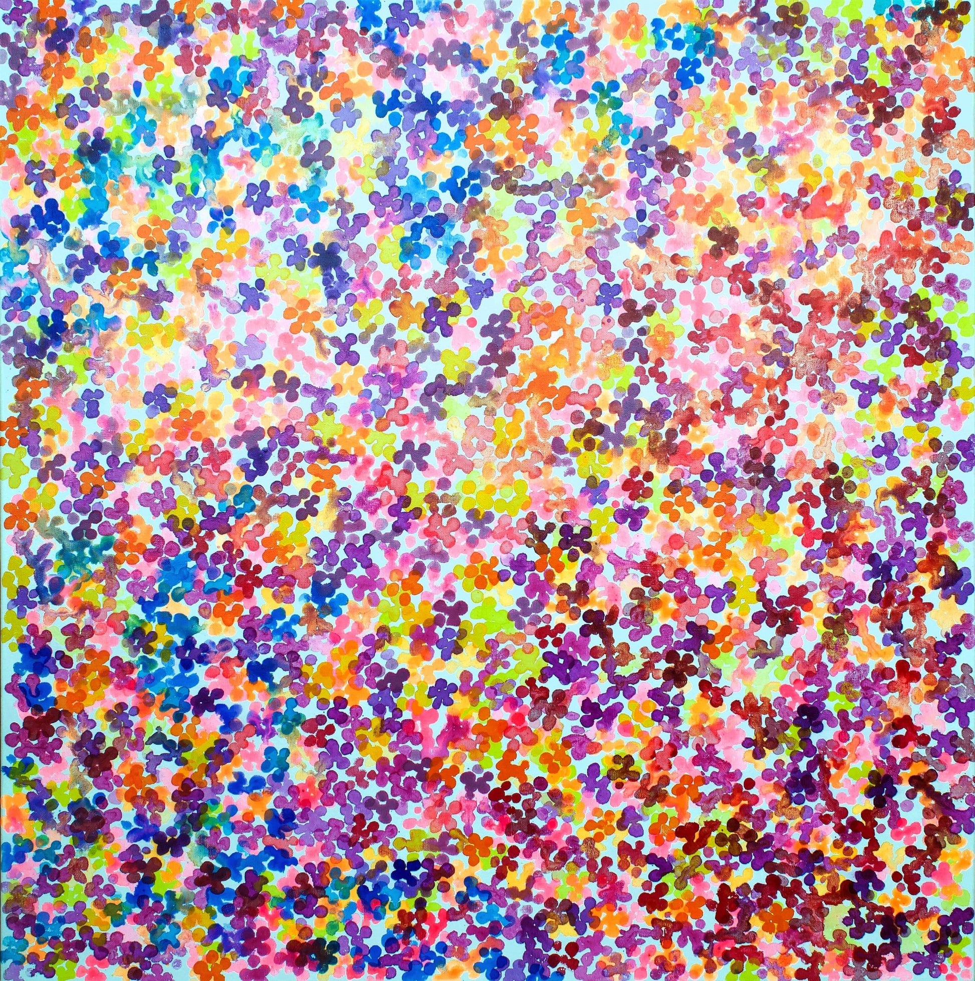 Whispers of Bloom Abstract Painting 80cm x 80cm - EAST HONEY AND HERB ENTERPRISE